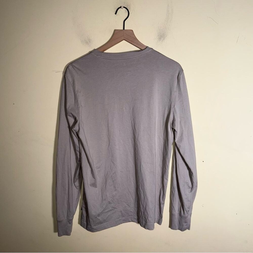 PSYCHO BUNNY Pima cotton streetwear classic long sleeve tshirt 4 - Picture 4 of 4